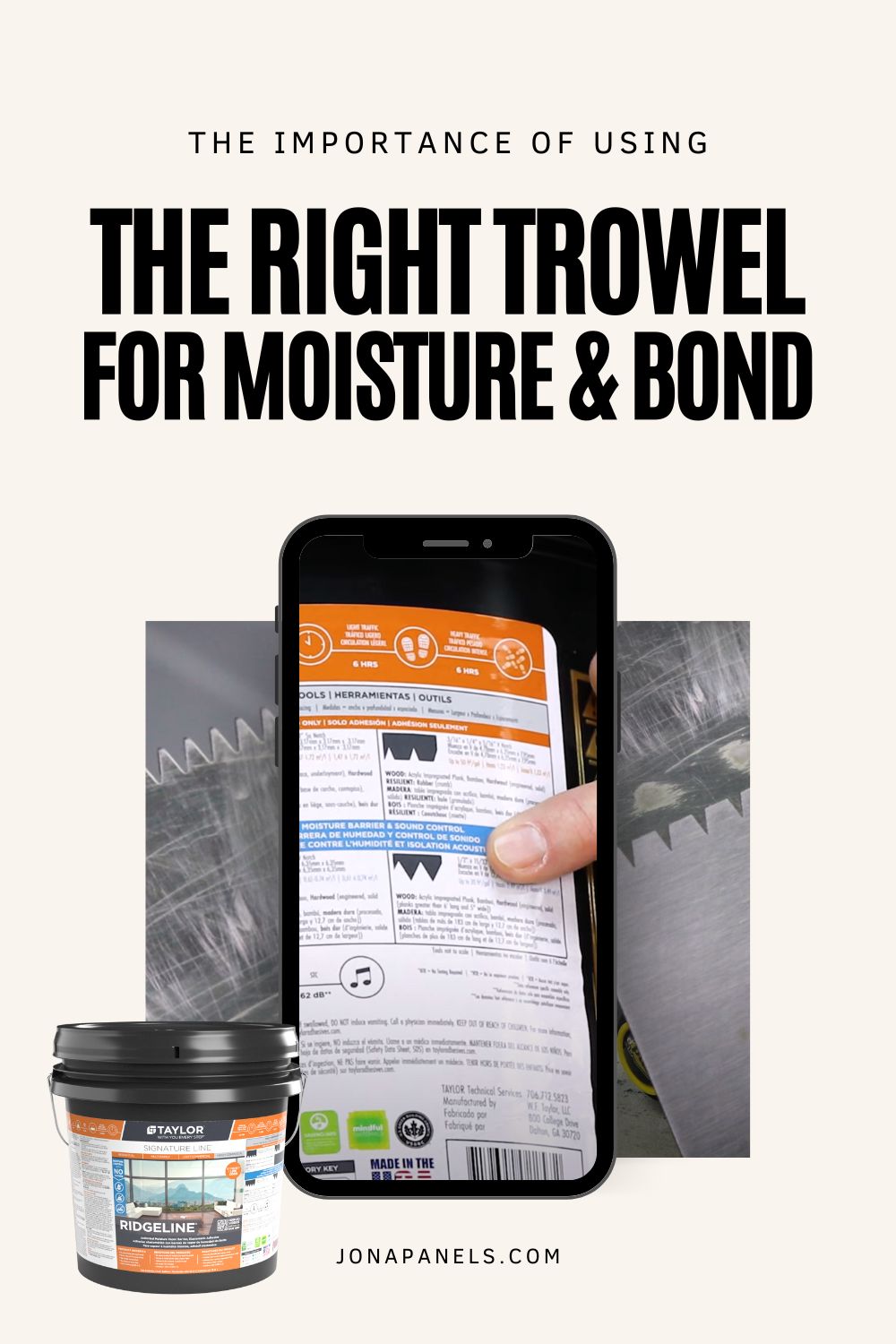 using the right trowel for moisture and bond control